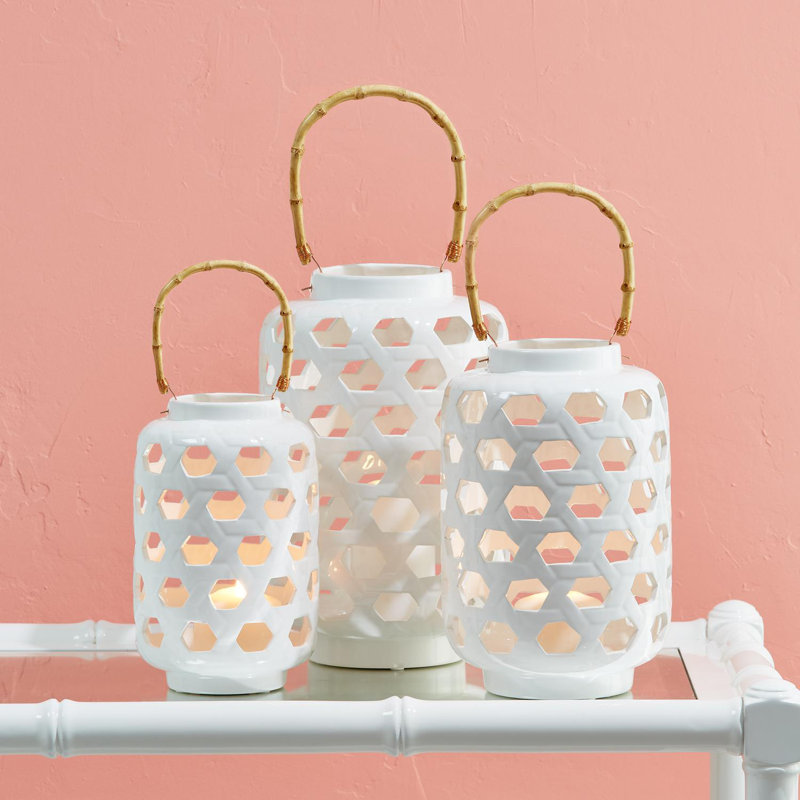 Rosecliff Heights 3 Piece Lattice Lantern Set Wayfair
